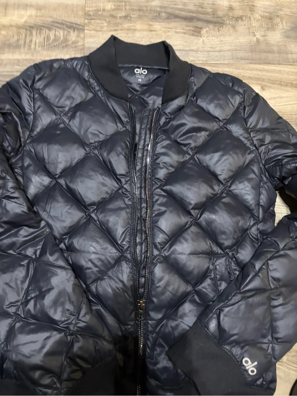 ALO Yoga Idol Bomber After Yoga Jacket Black PufferJacket